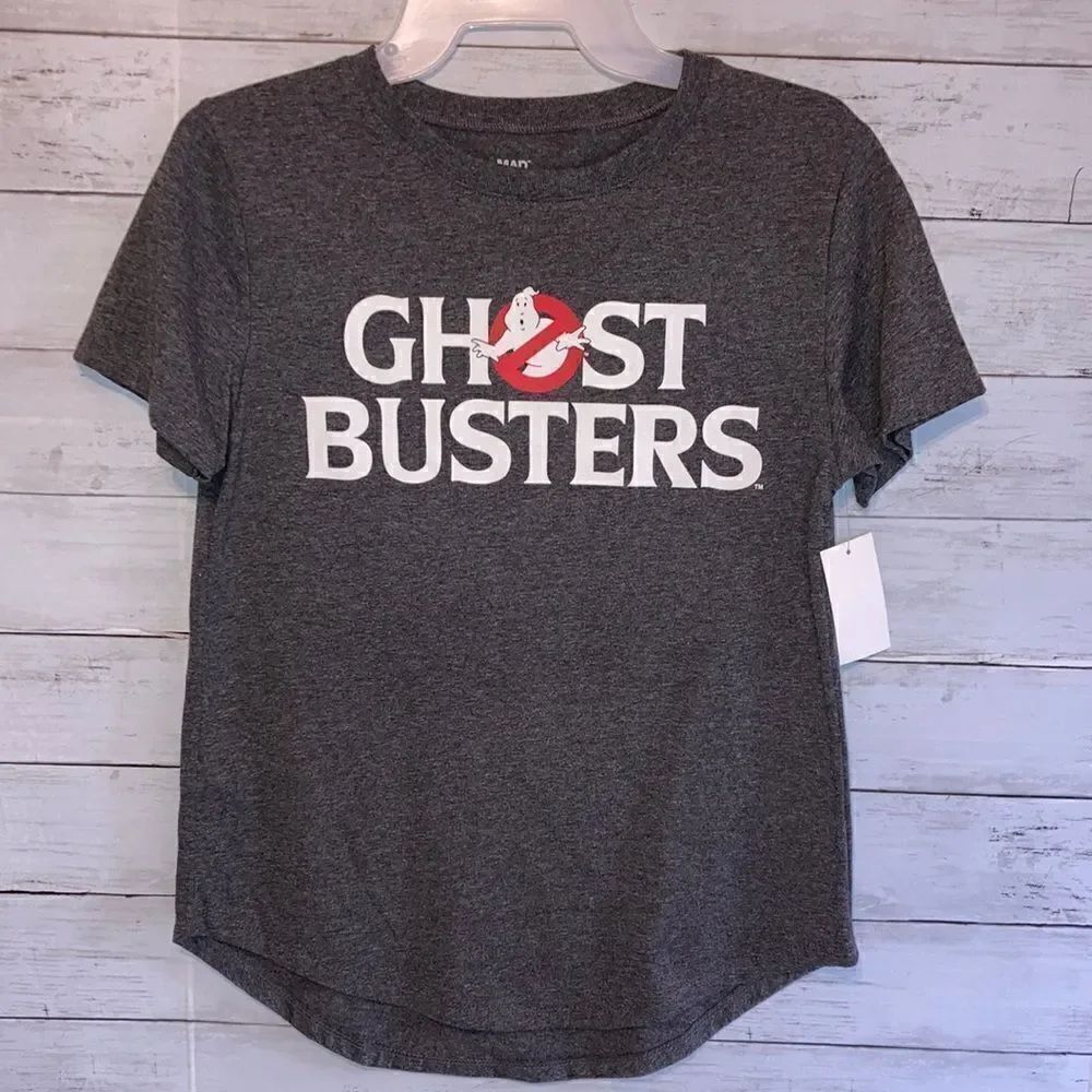 Womens Ghost Busters Elongated Short Sleeve T-Shirt Top Size M